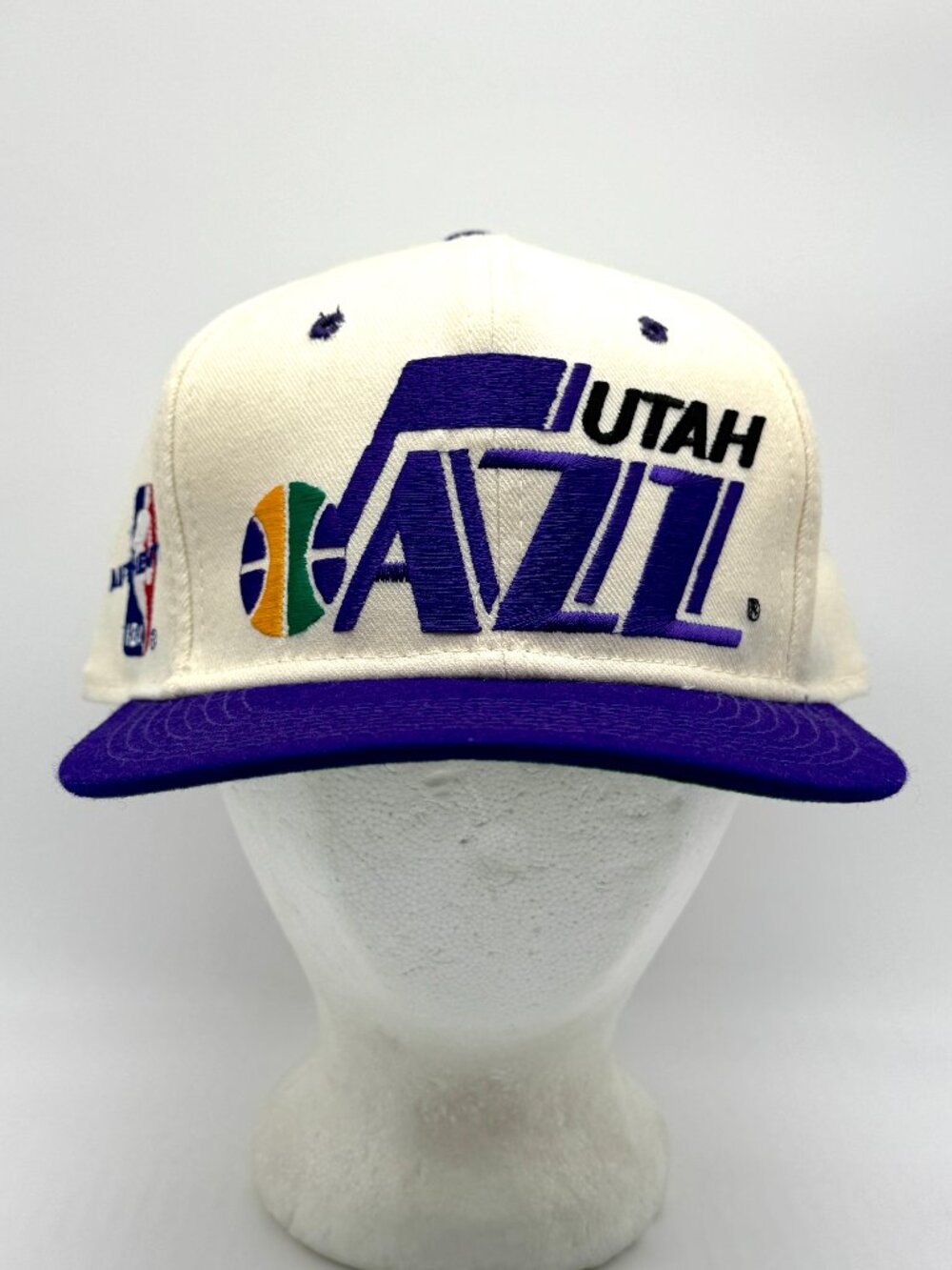 Vintage Utah Jazz Sports Specialties Wool Fitted Hat Sz 7 1/2 NBA Authentics